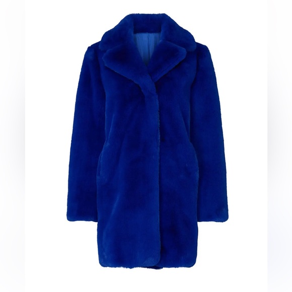 Noize Faux Fur Sapphire Coat size XS - Picture 5 of 16